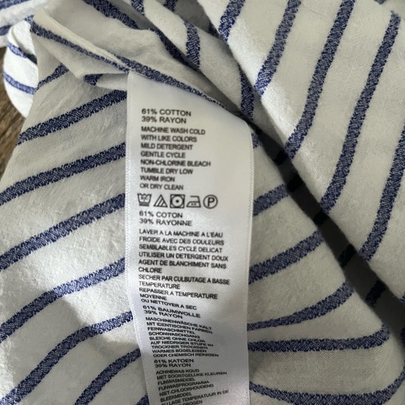 Tommy Bahama Blue Ticking Striped Tunic.  S - Picture 5 of 6